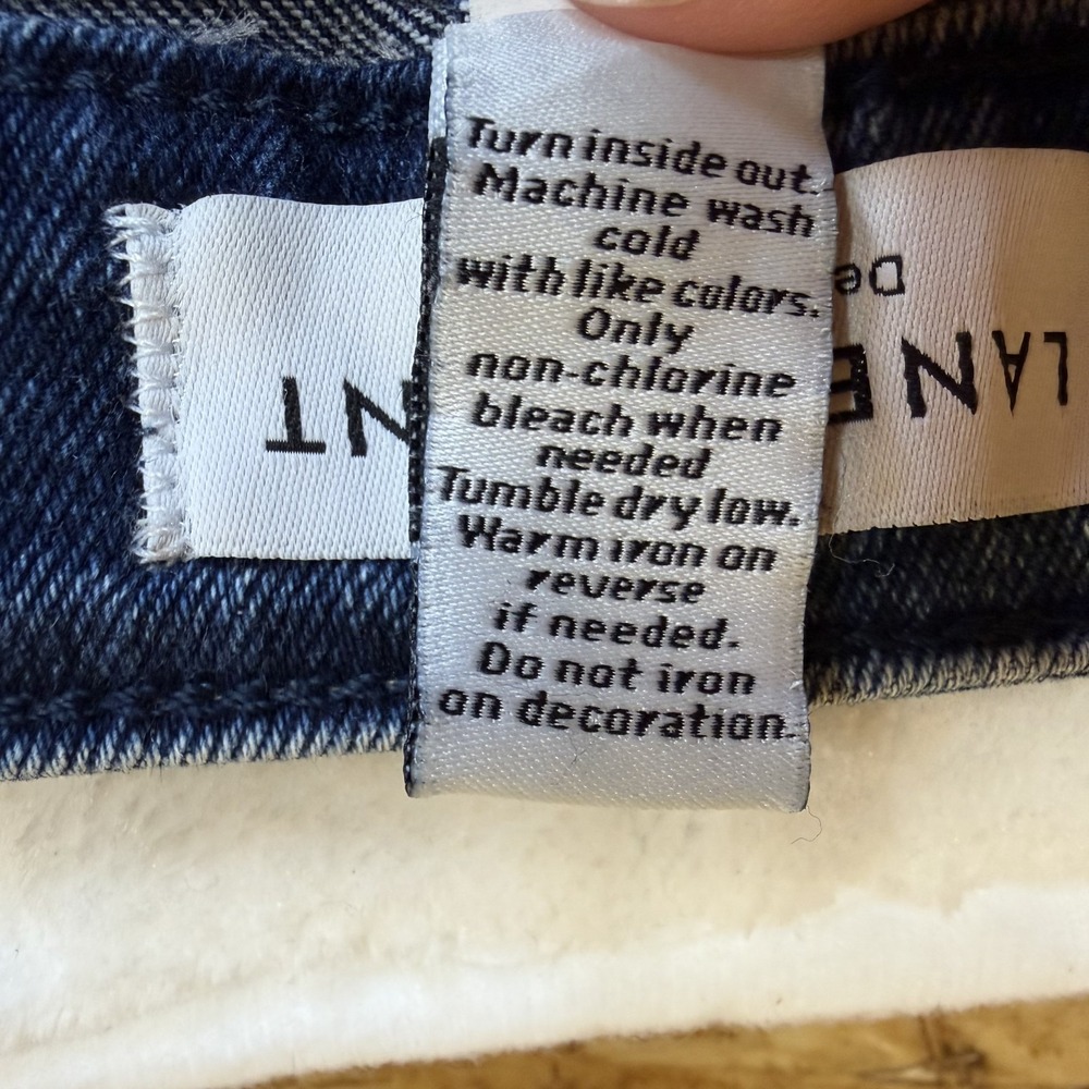 Lane Bryant Medium Wash Distressed Patched Girlfriend Jeans Size 28W - Picture 9 of 9